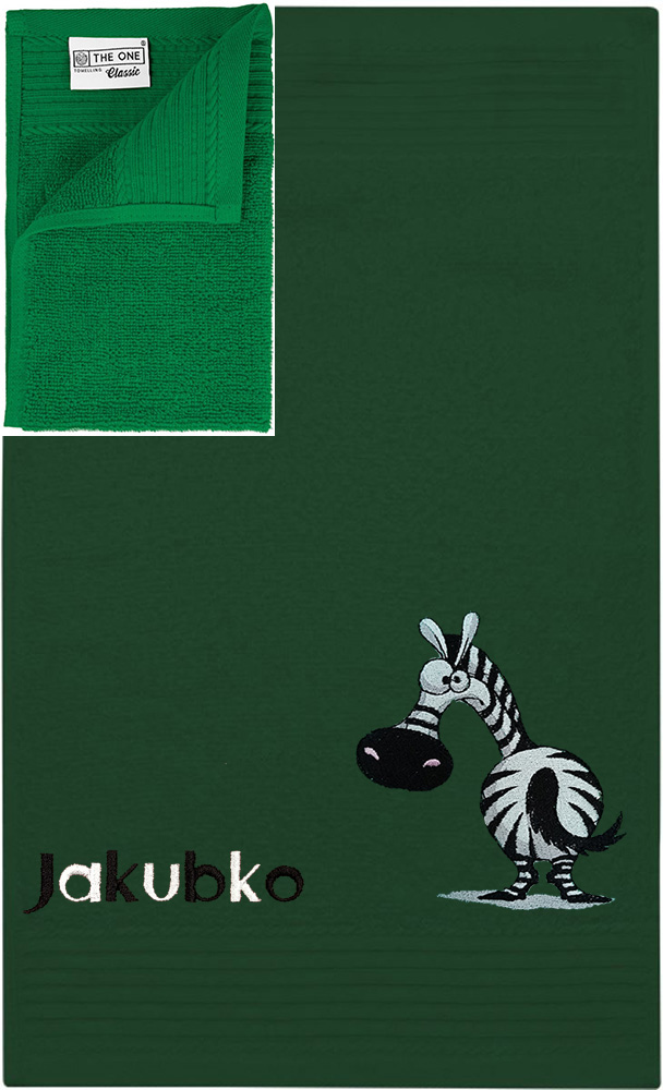 Personalizovateľný vyšívaný detský uterák, vyšívaný dizajn ZEBRA